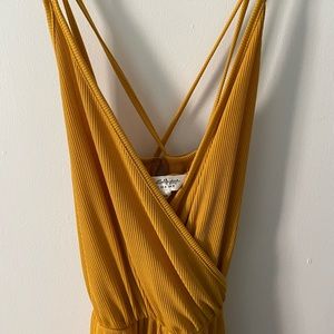 Miss Selfridge Lightly Worn Mustard Jumpsuit